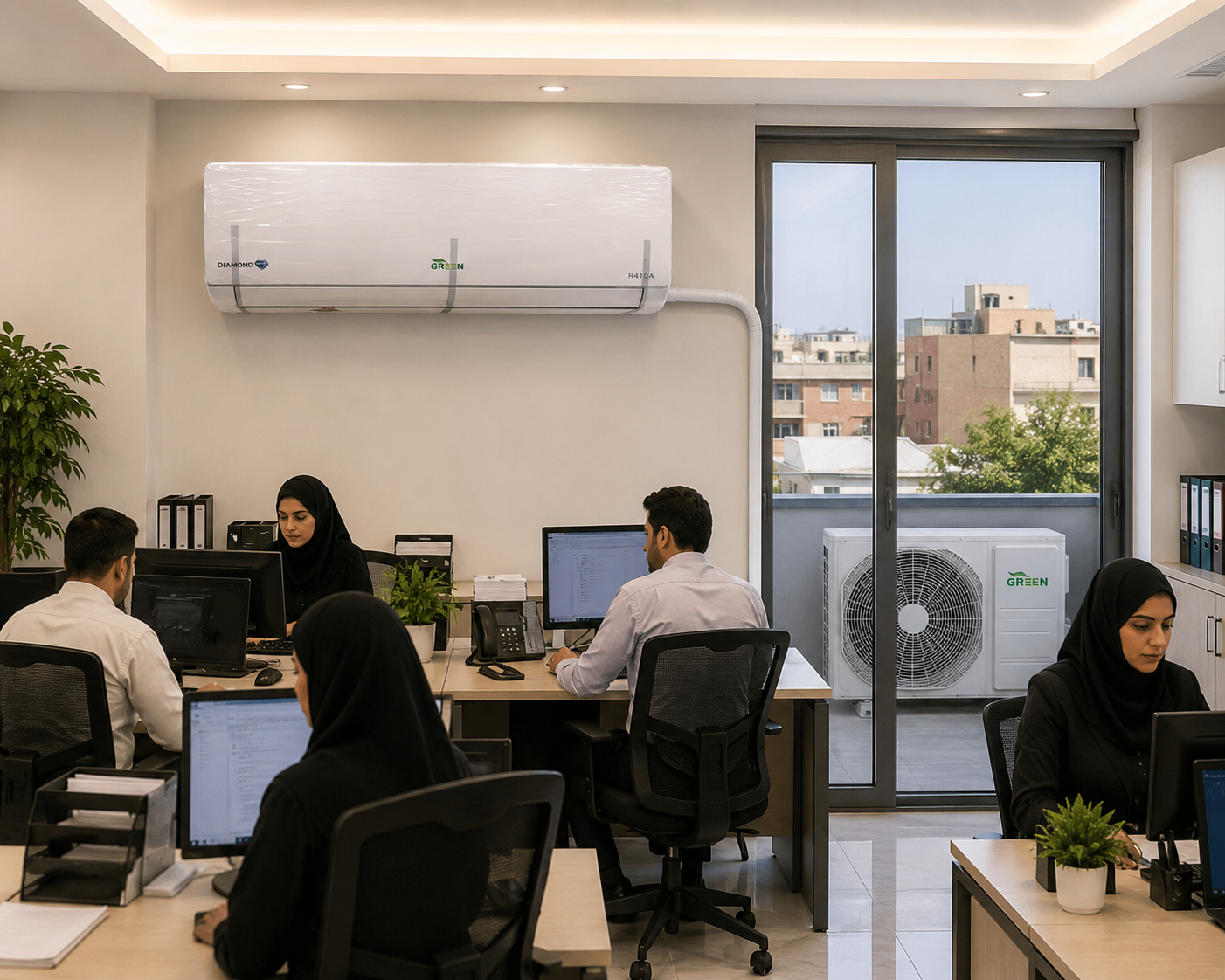 کولر گازی 24000 هزار گرین مدل دیاموند